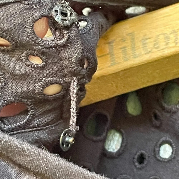 Club Monaco Cotton Nadeer Flutter Sleeve Eyelet Dress Black 0 Luxury Whimsigoth - Picture 9 of 13